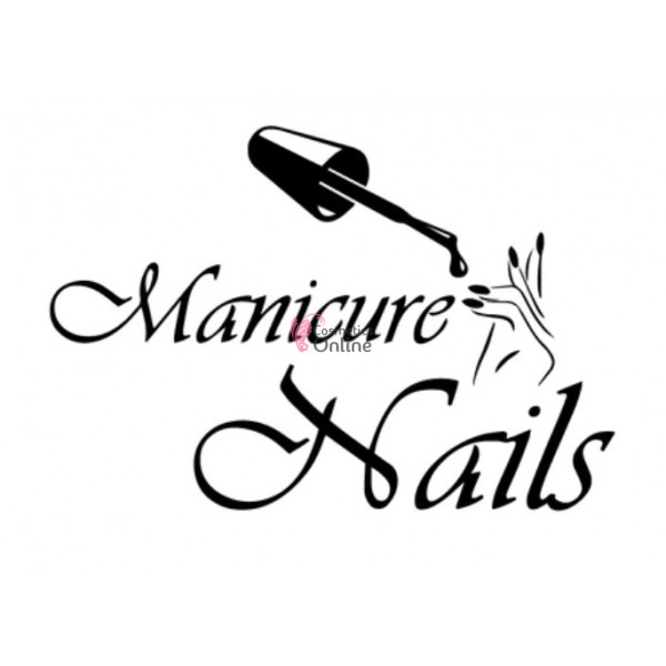 Sablon sticker de perete pentru salon de infrumusetare - J014XL - Manicure&Nails Cod 40973